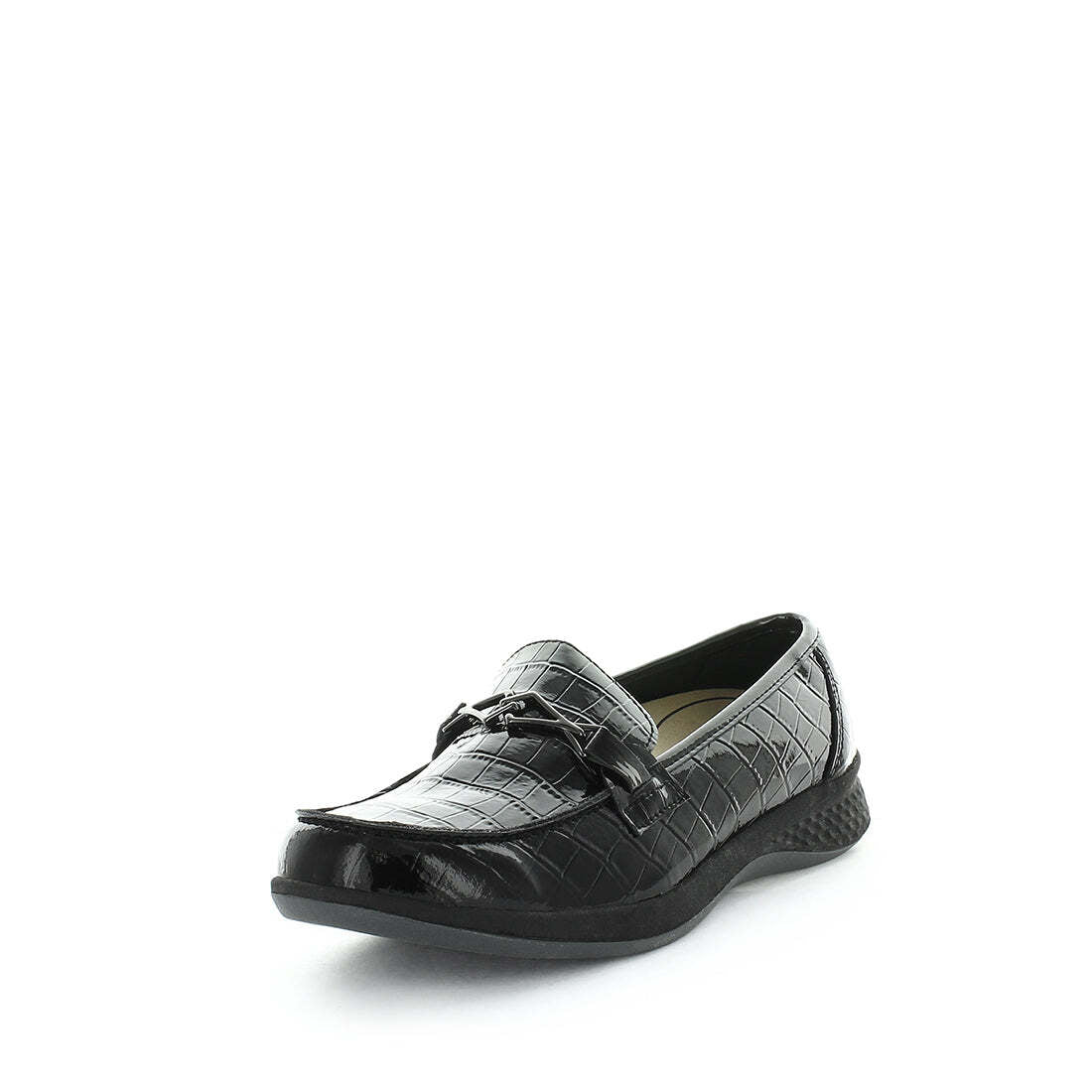 JUST BEE Women's CASPAR Loafers / Slip ons Black/Patent Croc 38EU Main image