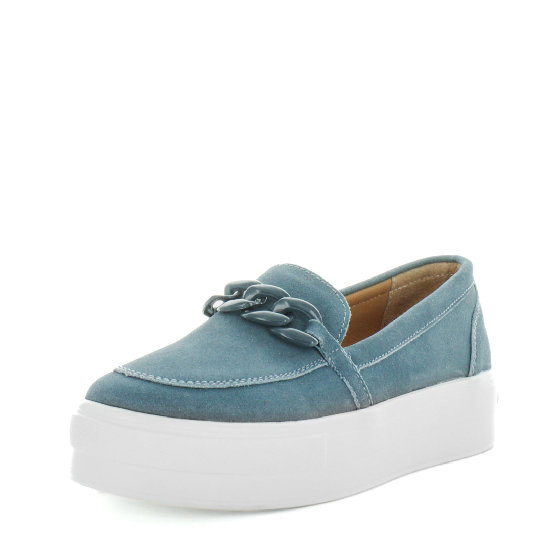 JUST BEE Women's CHIMY Loafers / Slip ons Blue Suede 38EU Main image