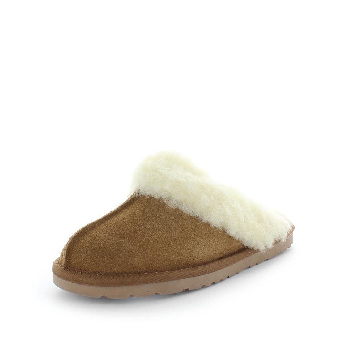 JUST BEE Women's CITA Slippers Chestnut 11US Main image
