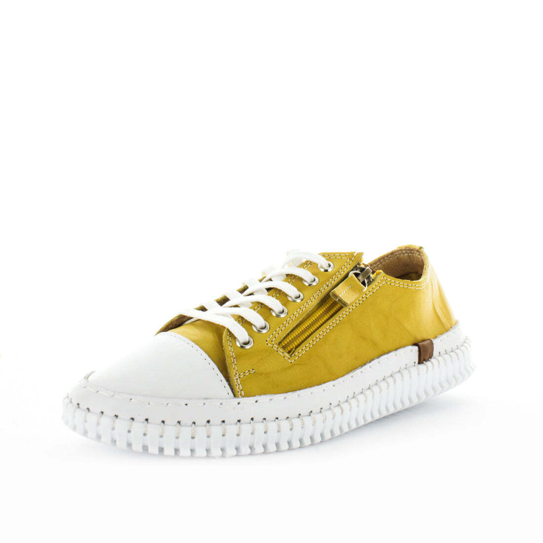 SOFT TREAD ALLINO Women's BANNAH Sneakers Mustard Shoe 37EU Main image