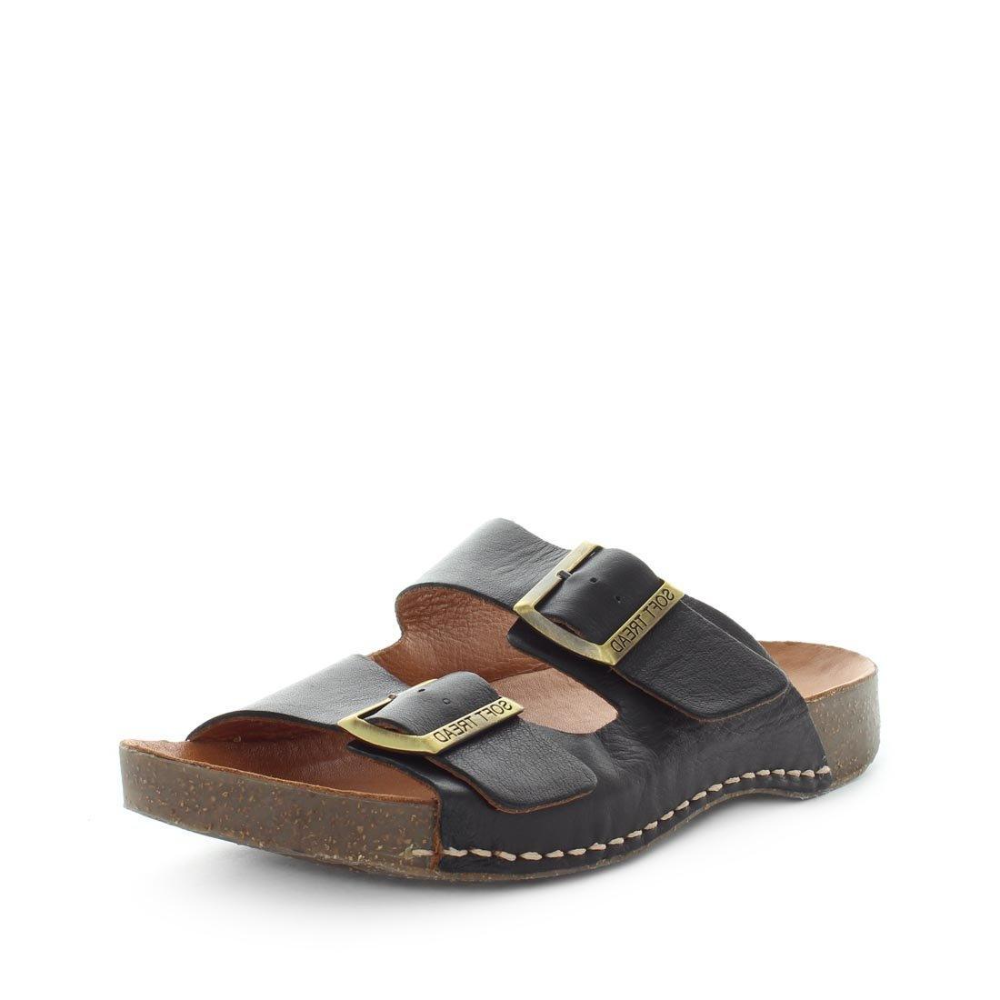 SOFT TREAD ALLINO Women's BRODIE Sandals Black Leather Shoe 41EU Main image