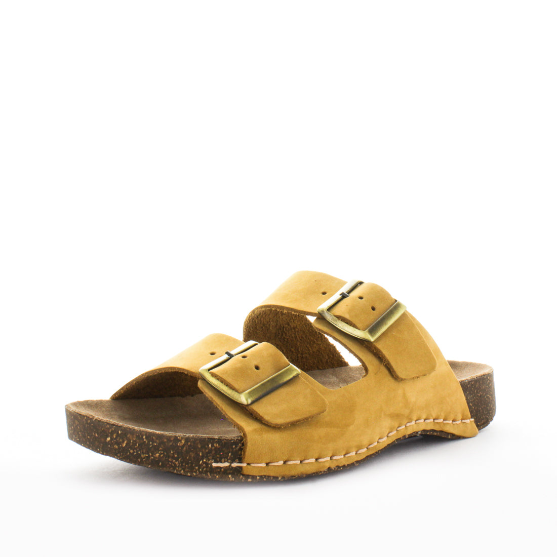 SOFT TREAD ALLINO Women's BRODIE Sandals Mustard Nubuck Shoe 41EU Main image