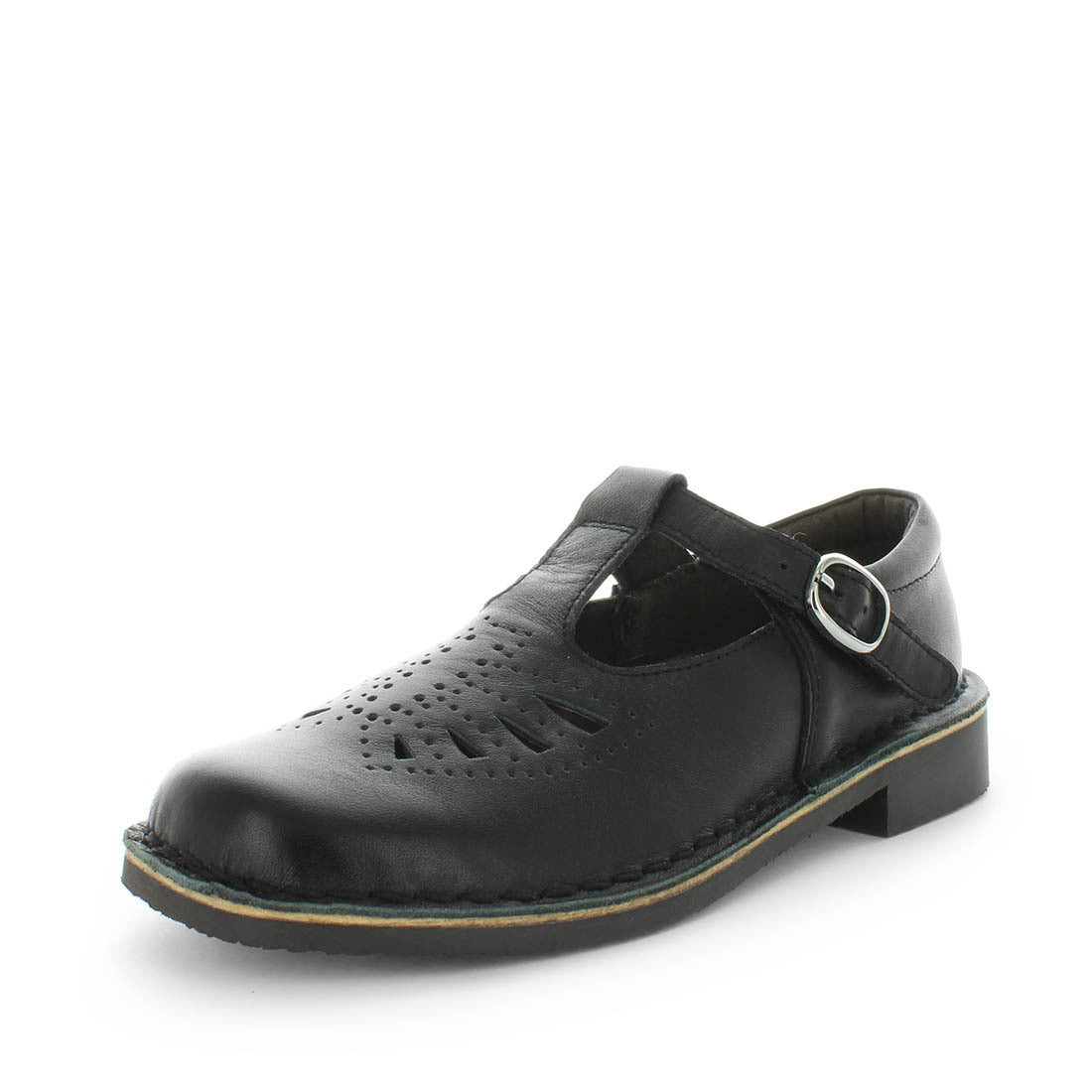 WILDE SCHOOL Girl's JEANIE School Black Smooth Shoe 8US Main image