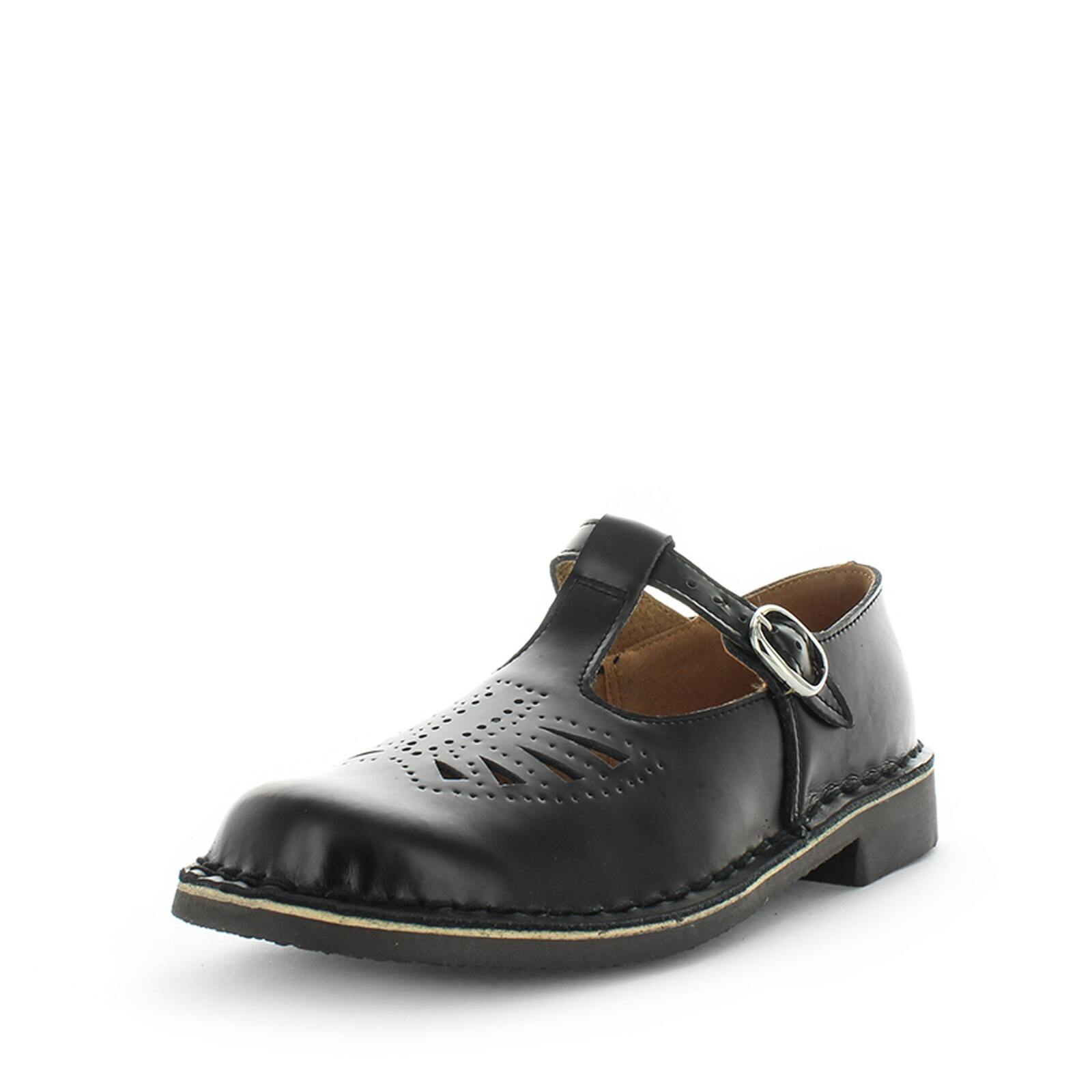 WILDE SCHOOL Girl's JENNY-Snr School Black Off Shine Shoe 9US Main image