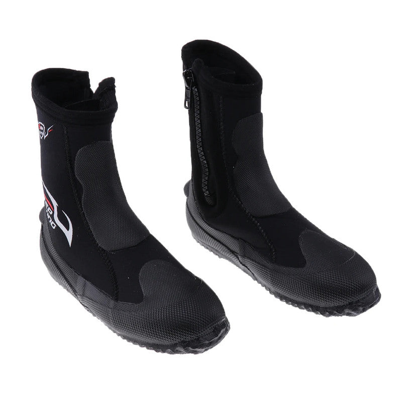 NNEOBA 5mm Neoprene Dive Boots - High Cut Zipper Wetsuit Boots Main image