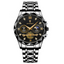 NNEOBA Mens Waterproof Luminous Chronograph Wristwatch - Black