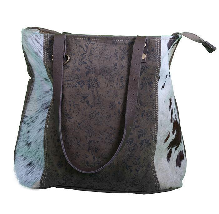 FLORAL COWHIDE BAG Main image