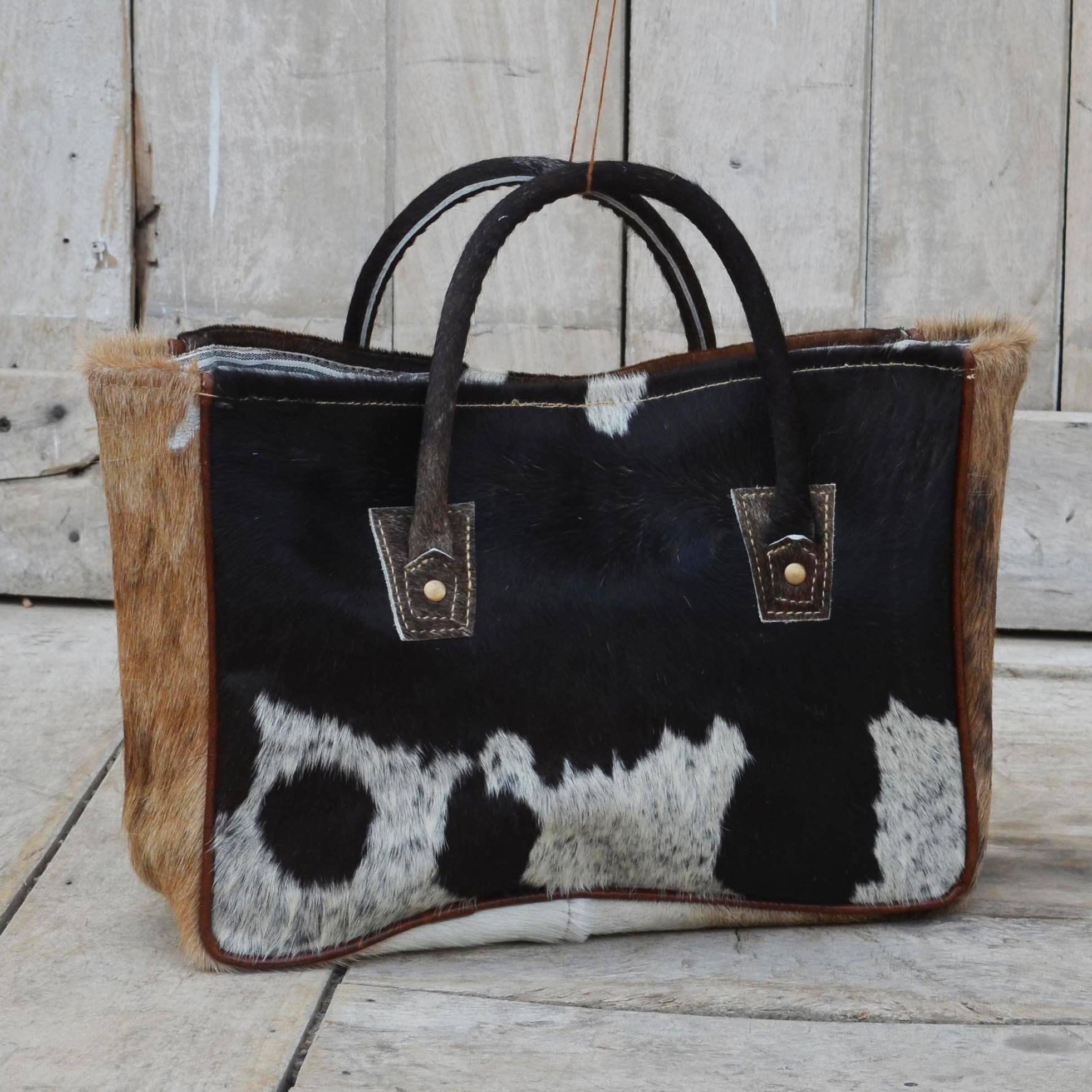 DOUBLE COWHIDE HANDLE IT BAG Main image