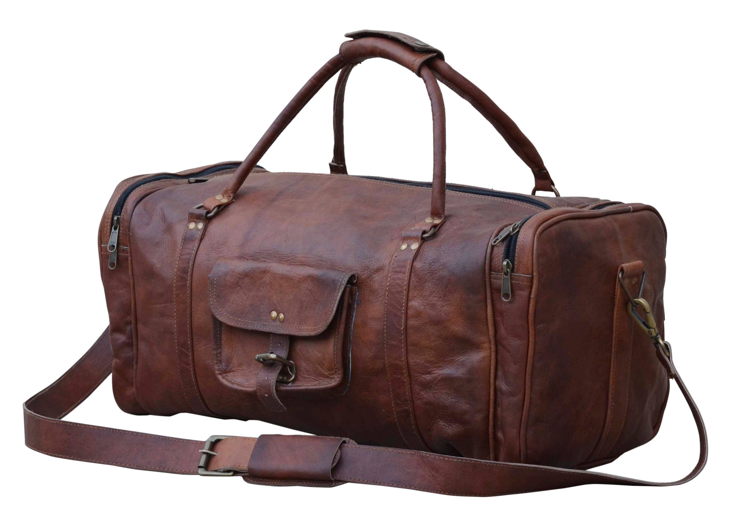 OVERNIGHT LEATHER DUFFLE BAG Main image