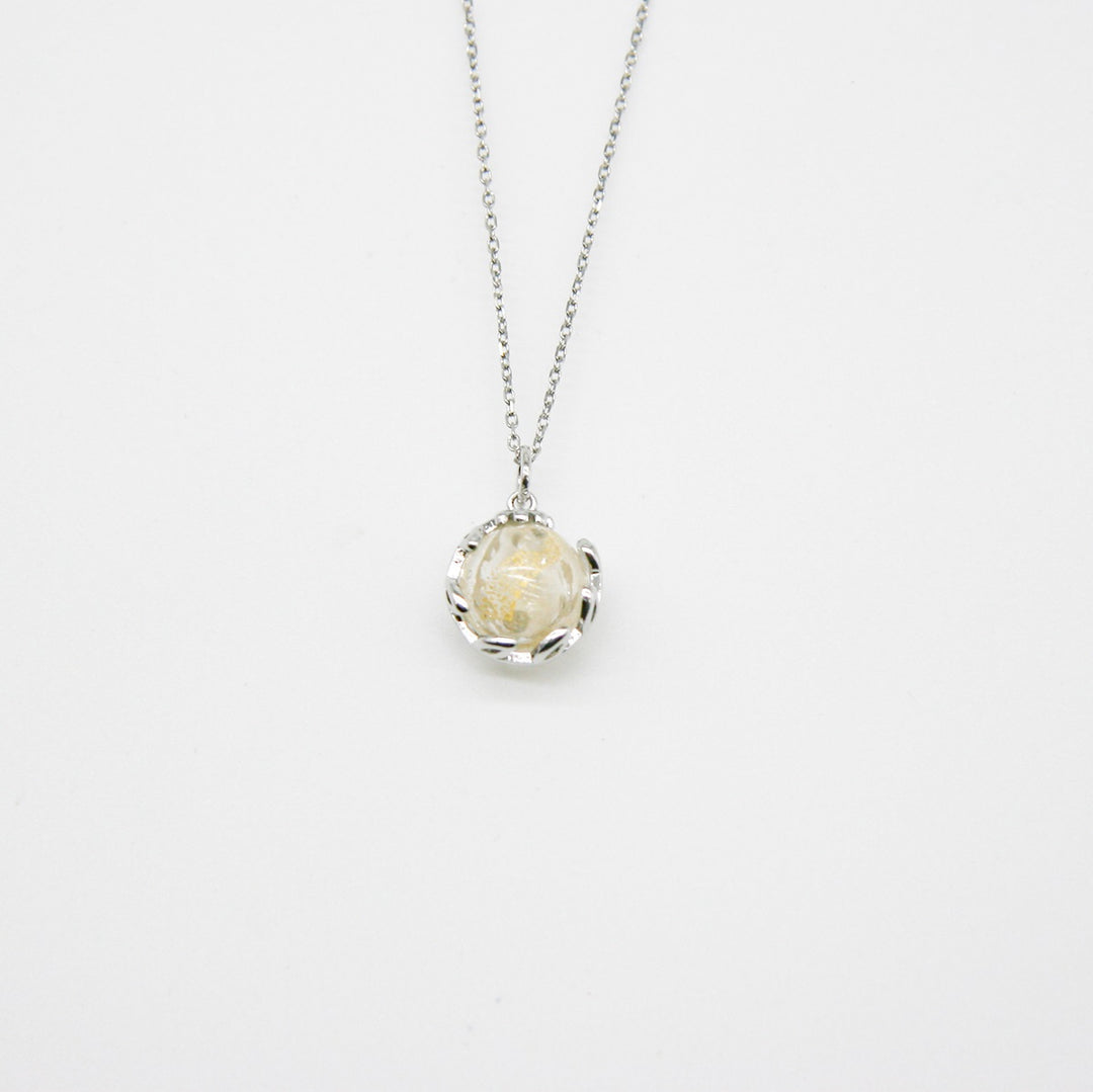 Gift Box - Aroma Necklace White Gold - Planet Stardust Crystal (Gold Clear) + Purify Oil Blend Secondary image