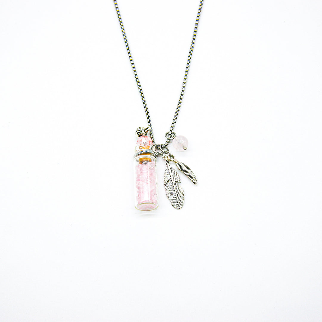 Gift Box - Crystal Bottle (Rose Quartz) + Purify Oil Blend Secondary image