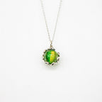 Gift Box - Aroma Necklace White Gold - Planet Aurum Verdant (Gold Green) + Purify Oil Blend