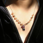 Gift Box - Rose White Gold Aroma Necklace + Purify Oil Blend
