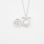 Gift Box - Angel Ball White Gold Aroma Necklace + Purify Oil Blend