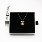 Gift Box - Angel Ball Rose Gold Aroma Necklace + Purify Oil Blend