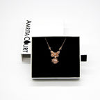 Gift Box - Butterfly Rose Gold Aroma Necklace + Purify Oil Blend