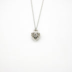 Gift Box - Heart Lock White Gold Aroma Necklace + Purify Oil Blend