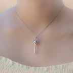 Gift Box - Key White Gold Aroma Necklace + Purify Oil Blend