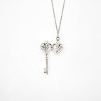Gift Box - Key White Gold Aroma Necklace + Purify Oil Blend