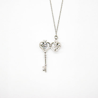 Gift Box - Key White Gold Aroma Necklace + Purify Oil Blend