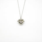 Gift Box - Love Heart White Gold Aroma Necklace + Purify Oil Blend