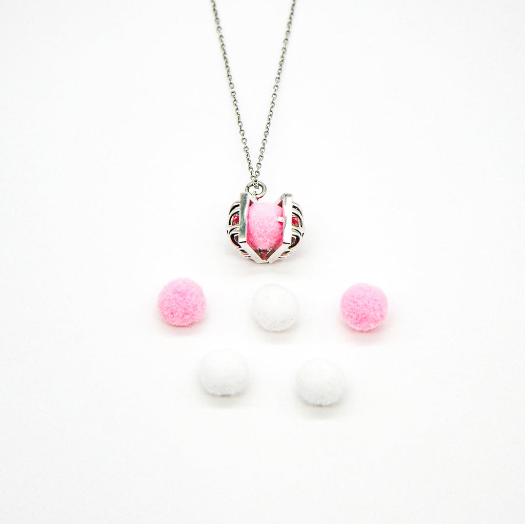 Gift Box - Chest White Gold Aroma Necklace + Purify Oil Blend