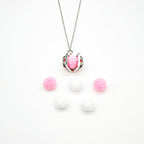 Gift Box - Chest White Gold Aroma Necklace + Purify Oil Blend