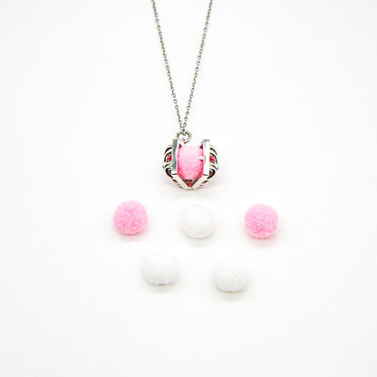 Gift Box - Chest White Gold Aroma Necklace + Purify Oil Blend