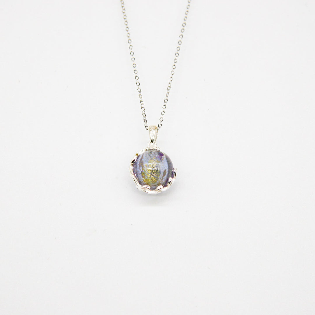 Gift Box - Aroma Necklace White Gold - Planet Lunar Lavender (Lanvender Purple) + Purify Oil Blend Secondary image