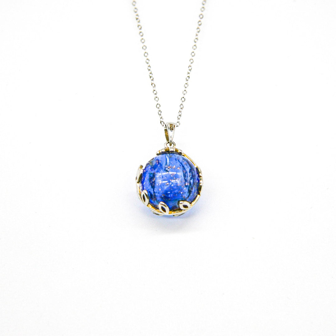 Gift Box - Aroma Necklace White Gold - Planet Celestial Sapphire (Blue) + Purify Oil Blend Secondary image