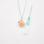 Gift Box - Aroma Necklace White Gold - Planet Nebula Nova (Pink) + Purify Oil Blend