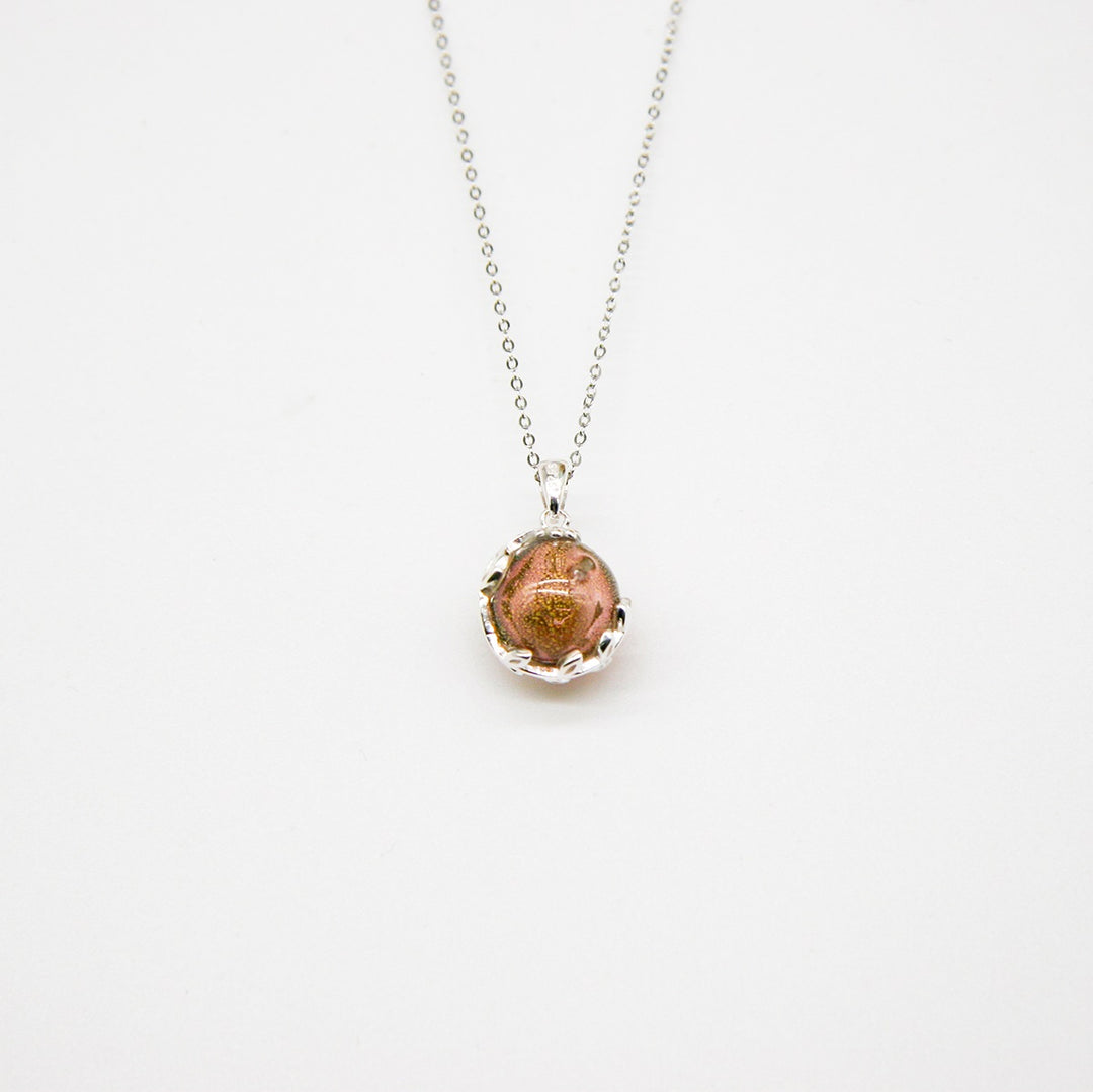 Gift Box - Aroma Necklace White Gold - Planet Plutonian Amethyst (Golden Purple) + Purify Oil Blend Secondary image