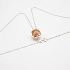 Gift Box - Aroma Necklace White Gold - Planet Plutonian Amethyst (Golden Purple) + Purify Oil Blend