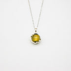 Gift Box - Aroma Necklace White Gold - Planet Stellar Midnight (Golden dark blue) + Purify Oil Blend