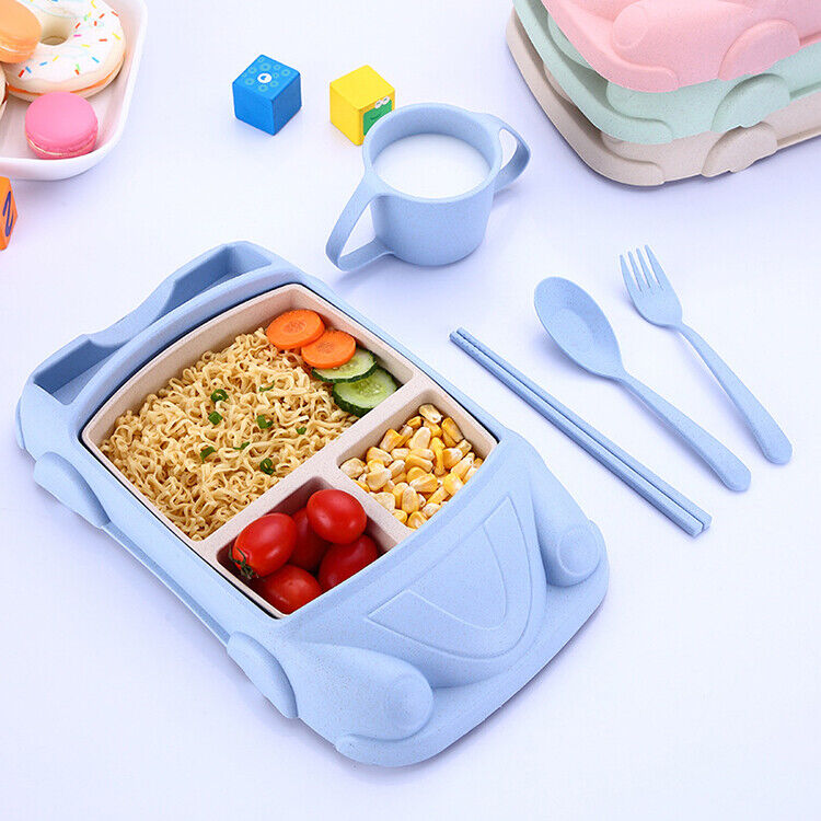 Baby Car Bowl - 5 PCs Set - Blue Main image