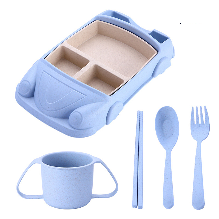 Baby Car Bowl - 5 PCs Set - Blue Secondary image