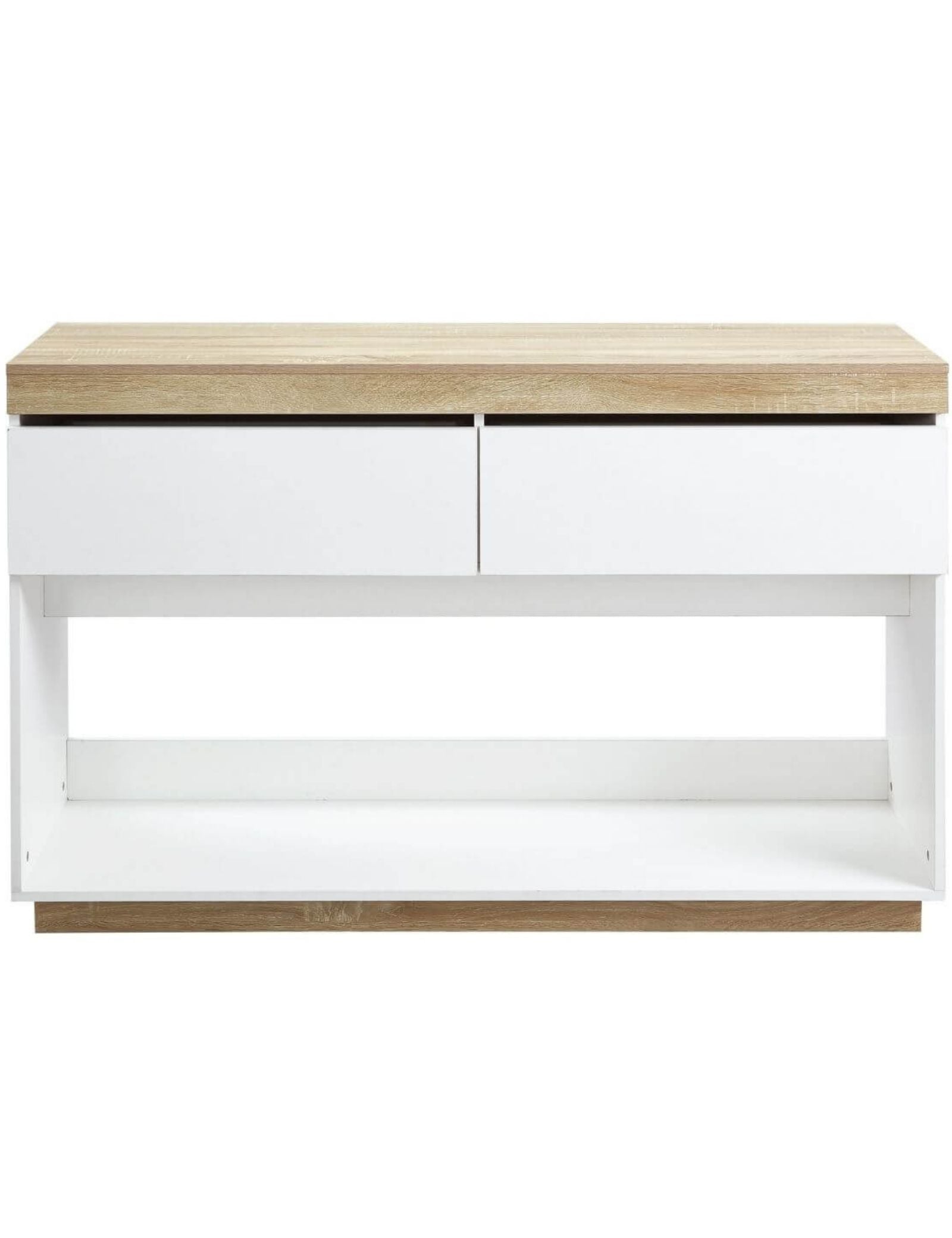 Aiden Coastal White Oak Hallway Table Main image