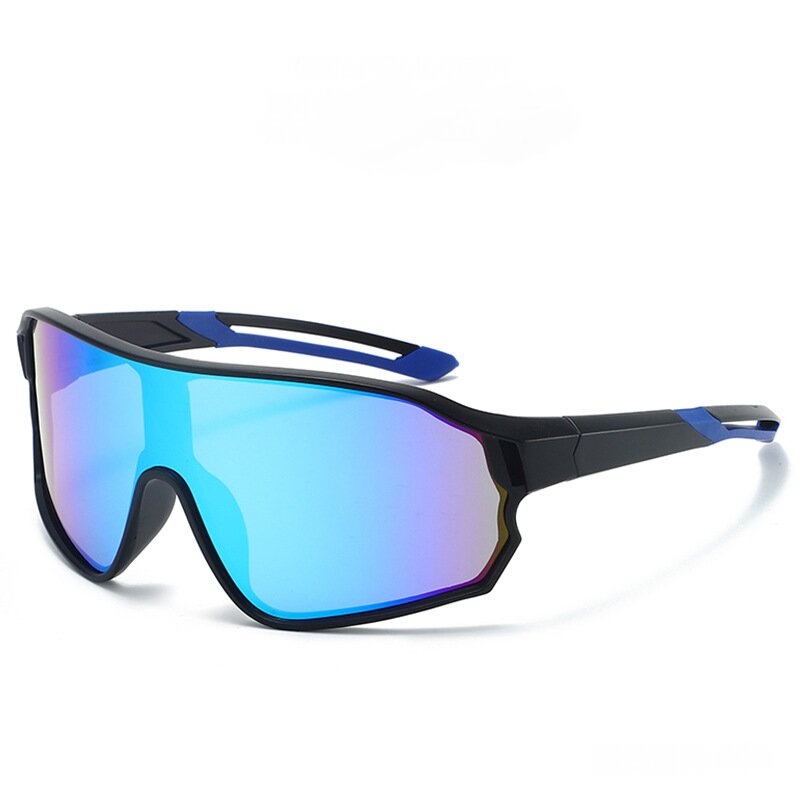 Fashionable Sports Sunglasses with Colorful Mirror Lenses - UV400 Protection for Cycling & Outdoor Activities  blue Main image