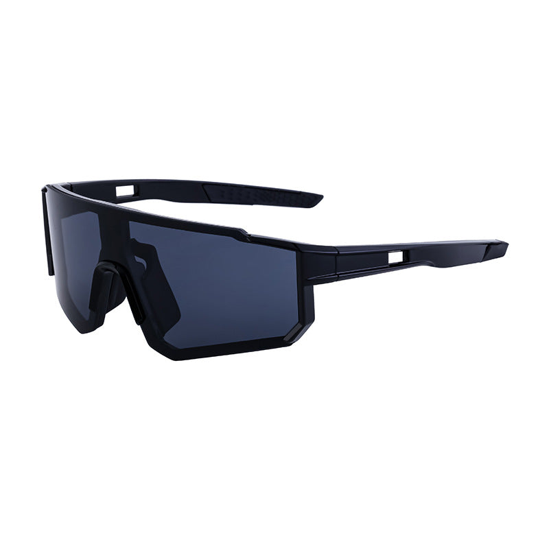 Black Frame Sports Sunglasses with Dark Polarized Lens | UV400 Protection & Sleek Design Main image