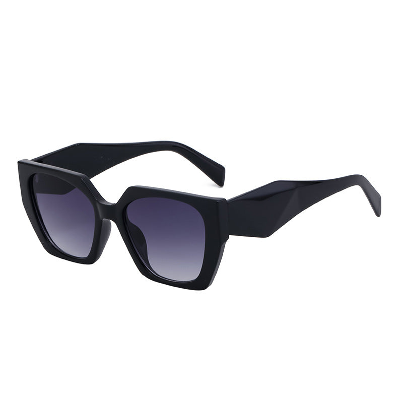 Bold Oversized Black Frame Grey Lens Sunglasses | UV400 Designer Fashion Shades Main image