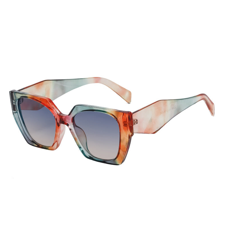 Bold Oversized Multicolor Gradient Sunglasses | UV400 Designer Fashion Shades Main image