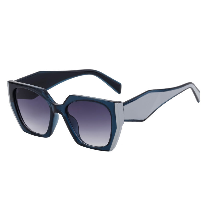 Bold Oversized Blue Frame Sunglasses | UV400 Designer Fashion Shades Main image