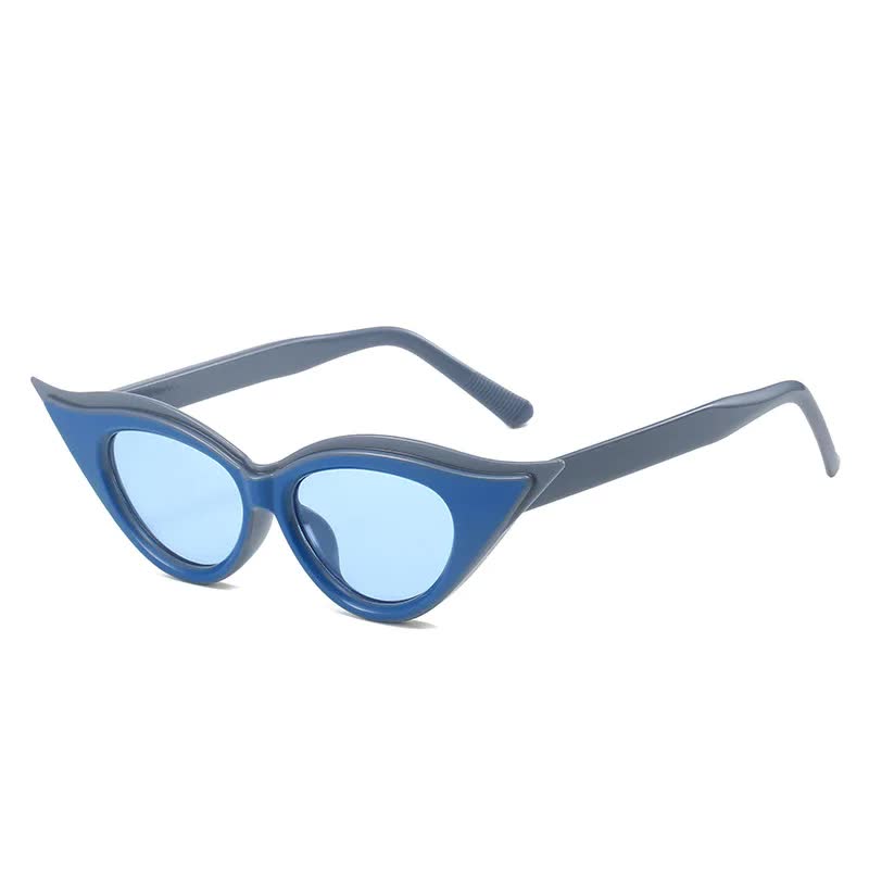 Retro Cat-Eye Sunglasses - Stylish Blue Vintage Frames for Women Main image