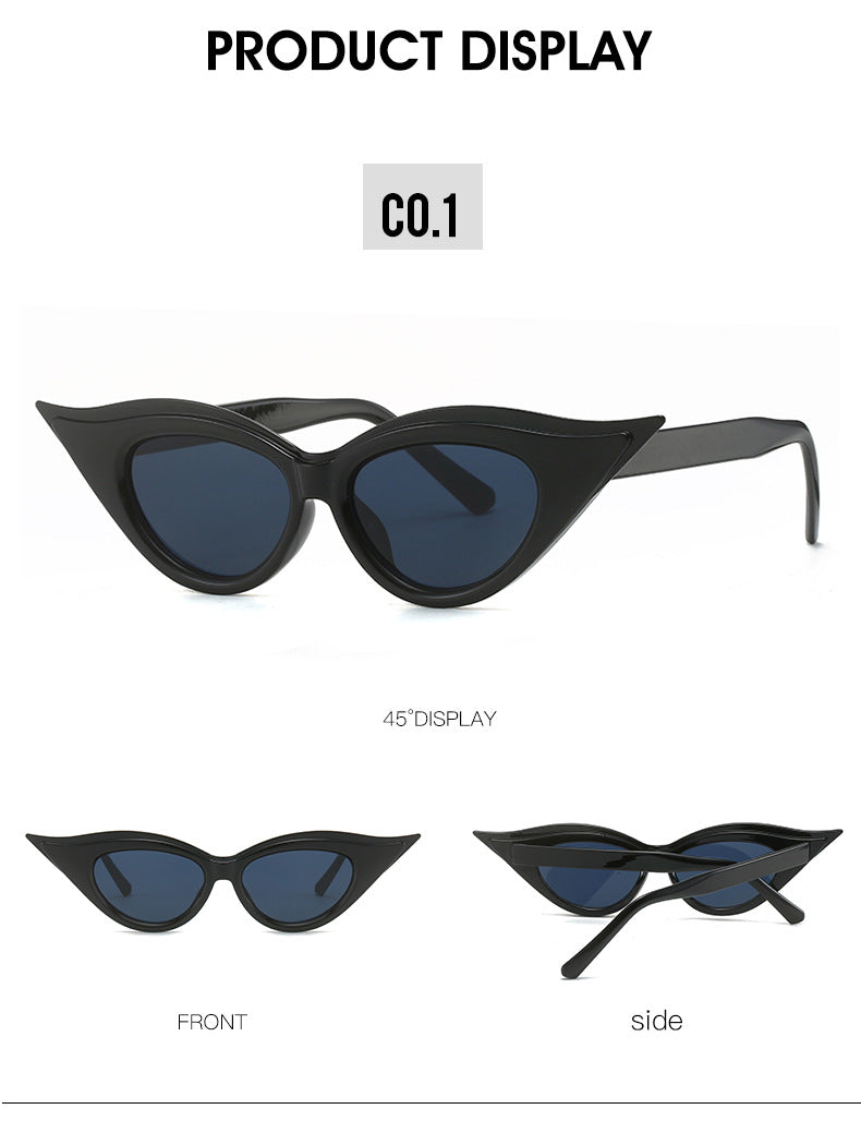 Retro Cat-Eye Sunglasses - Stylish Black Vintage Frames for Women Secondary image