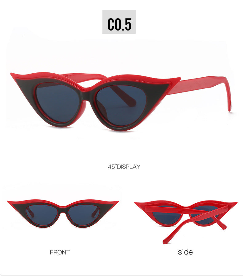 Retro Cat-Eye Sunglasses - Stylish Red Vintage Frames for Women Secondary image