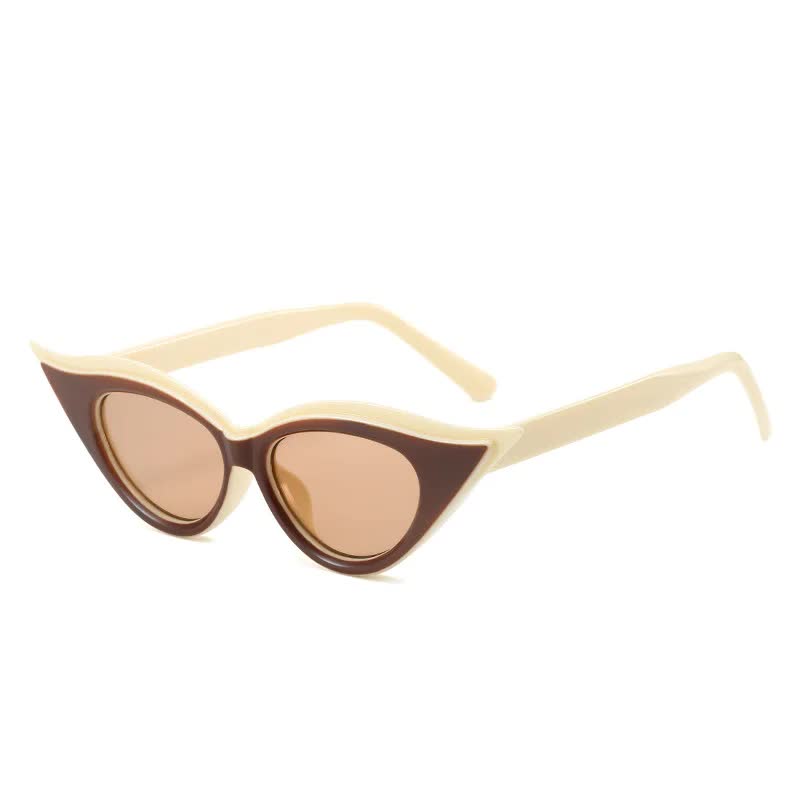 Retro Cat-Eye Sunglasses - Stylish Apricot Vintage Frames for Women Main image