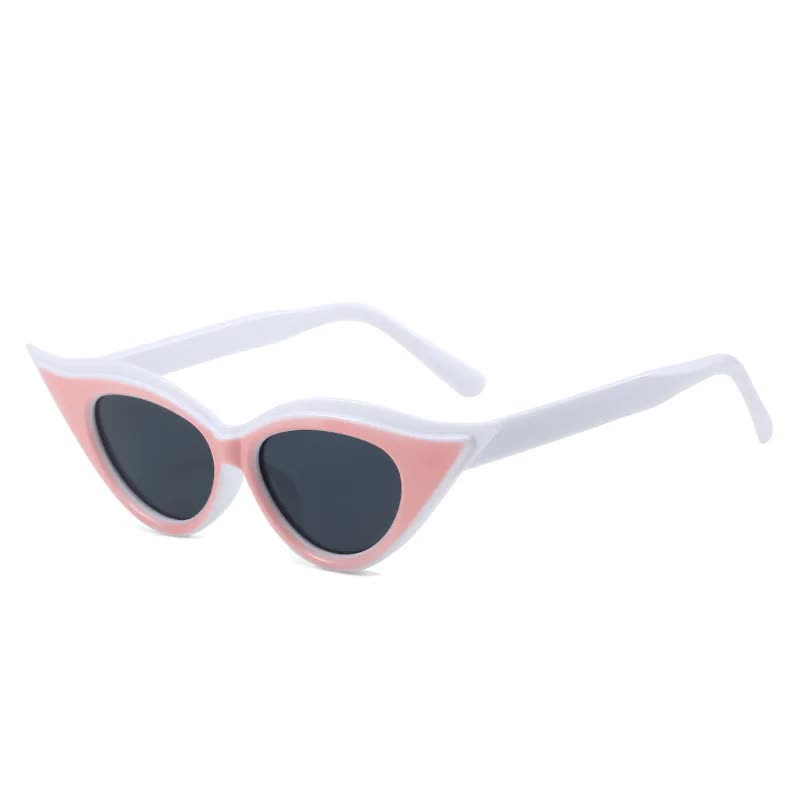 Retro Cat-Eye Sunglasses - Stylish White Vintage Frames for Women Main image