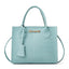 Elegant Crocodile Embossed Faux Leather Handbag - Blue Tote with Dual Handle for Women 20*16*9cm