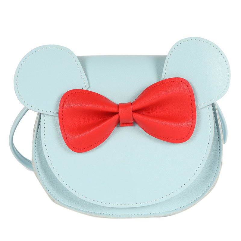 Adorable Bow Bear Crossbody Bag for Kids - Blue Shoulder Bag 18*17*8cm Secondary image