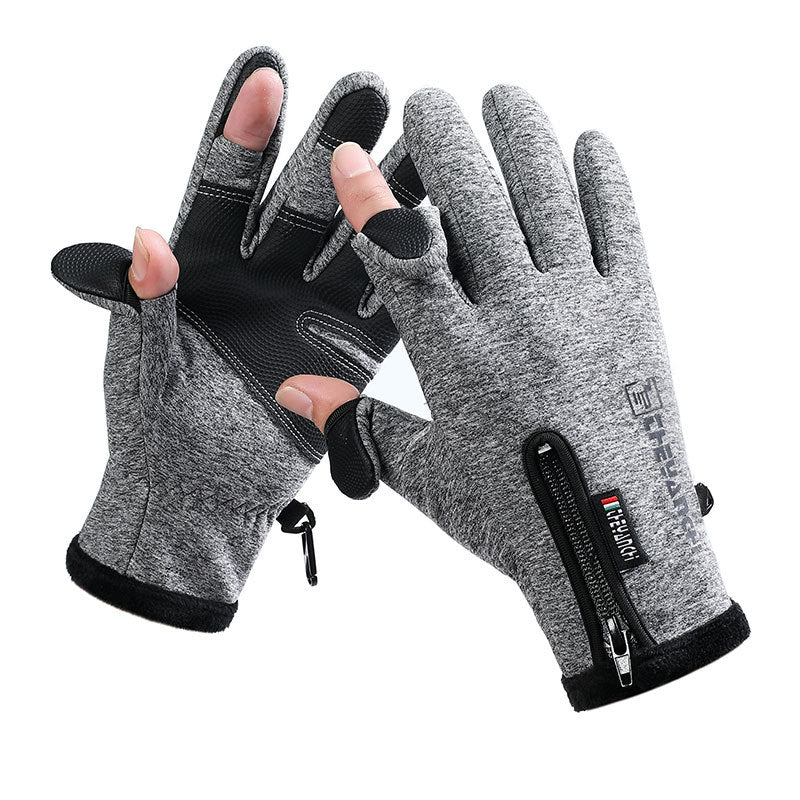 Convertible Fingerless Winter Gloves | Waterproof, Windproof Thermal Gloves with Touchscreen Compatibility Q808  XXL size Grey Main image
